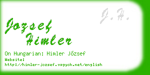 jozsef himler business card
